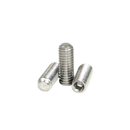 Socket Set Screw, Flat Point, 8-32 X 5/16, Stainless Steel, 18-8, Hex Socket Drive , 100PK